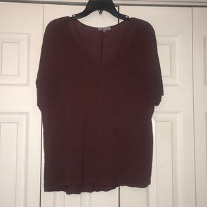 Purple short sleeve shirt